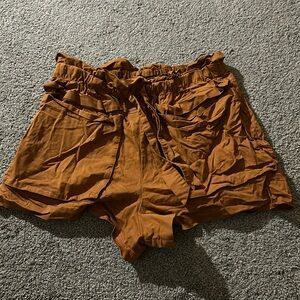 Zara Brown Paper Bag Shorts